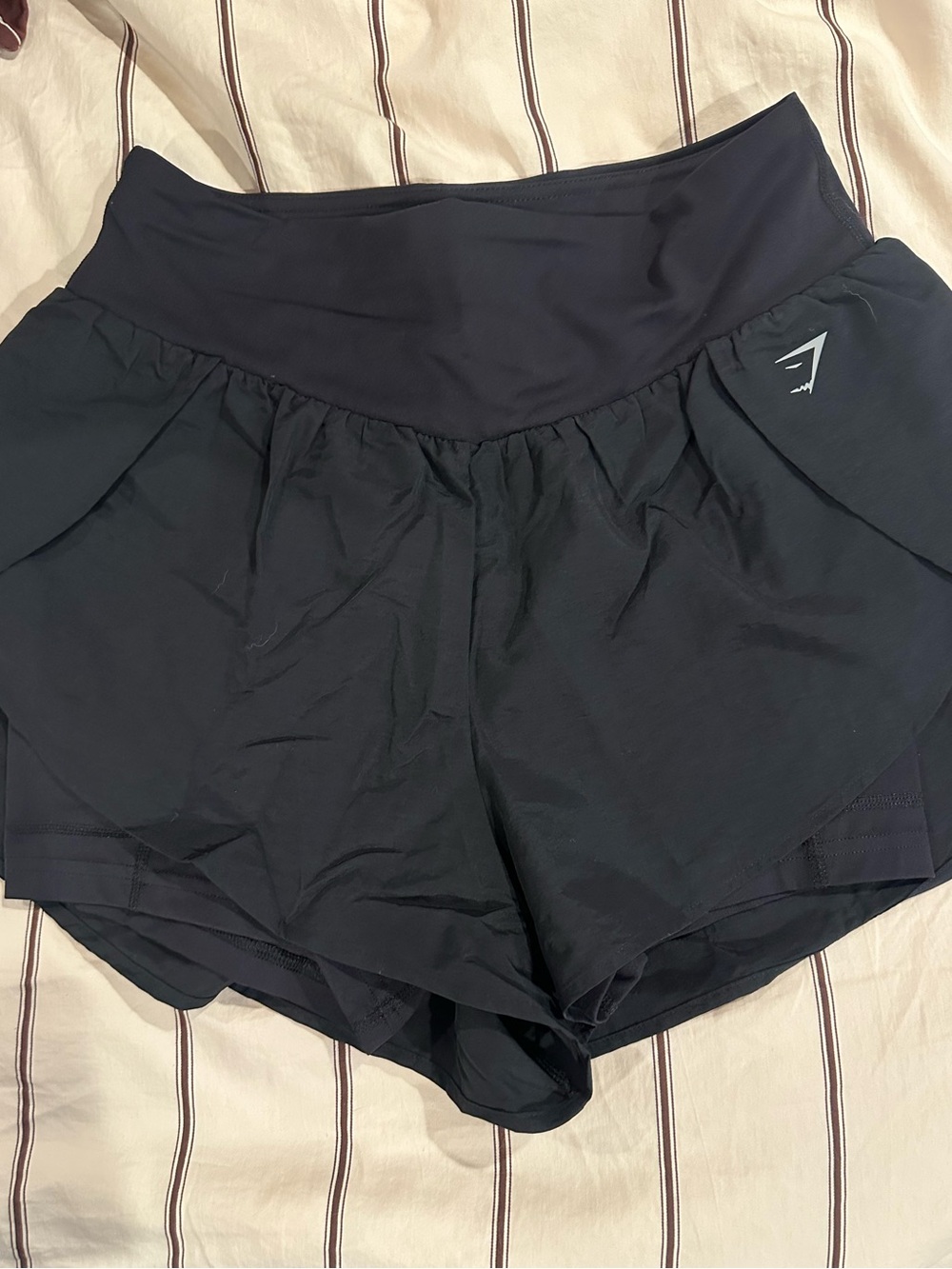 Gymshark Black High-Waist Running Shorts